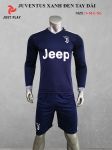 Áo quần đá bóng CLB Juventus xanh đen tay dài mới 2020