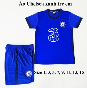 Đồ đá banh CLB Chelsea xanh trẻ em mới 2020