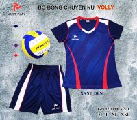 Đồ bóng chuyền nữ Volly xanh đen mới 2020