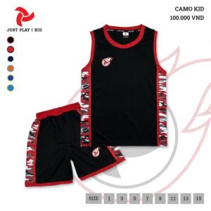 Áo bóng rổ Camo đen trẻ em mới 2020