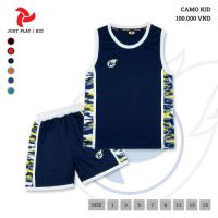Đồ bóng rổ Camo xanh đen trẻ em mới 2020