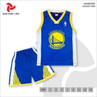 Áo quần bóng rổ Warriors xanh trẻ em mới 2020