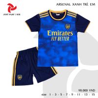 Áo quần đá bóng CLB Arsenal xanh đen trẻ em mới 2020