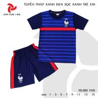 Bộ đá banh tuyển Pháp xanh trẻ em mới 2020