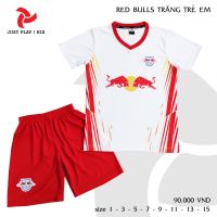Bộ đánh banh CLB Red Bulls trắng trẻ em mới 2021