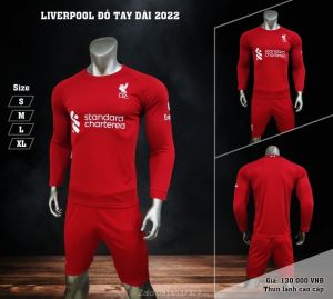 Bộ quần áo bóng đá tay dài LIVERPOOL đỏ mùa mới 2022 hiện nay