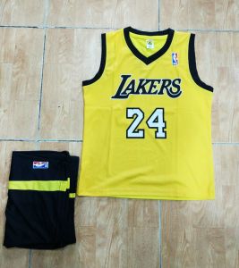 Quần áo bóng rổ trẻ em Lakers vàng