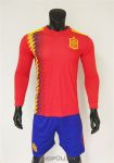 Quần áo đá banh World Cup 2018 đổi tuyển Tây Ban Nha đỏ sân nhà tay dài