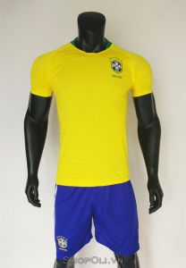 Quần áo đá banh đội tuyển Brazil vàng sân nhà World Cup 2018