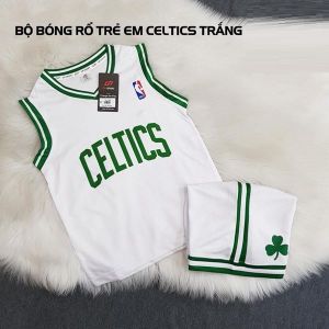 Bộ bóng rổ Celtics trắng trẻ em mới nhất 2019
