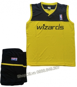 Quần áo bóng rổ trẻ em Wizards vàng