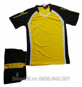 Quần áo bóng chuyền Mizuno màu vàng