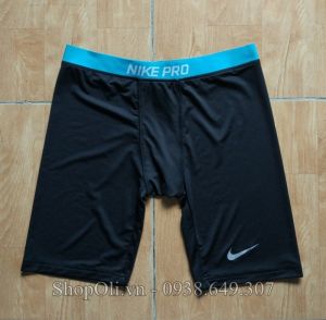 Quần bó body thể thao Nike Pro màu đen xanh