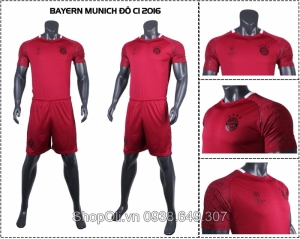 Quần áo đá banh training C1 Bayern Munich đỏ đậm (Liên hệ)