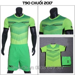 Quần áo đá banh không logo T90 mới 2018 - xanh chuối