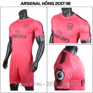 Đồ đá banh Arsenal màu hồng 2017-2018 (Liên hệ)