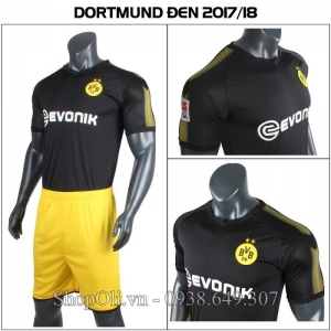 Quần áo bóng đá clb Dortmund sân khách màu đen 2017-2018 (Liên hệ)